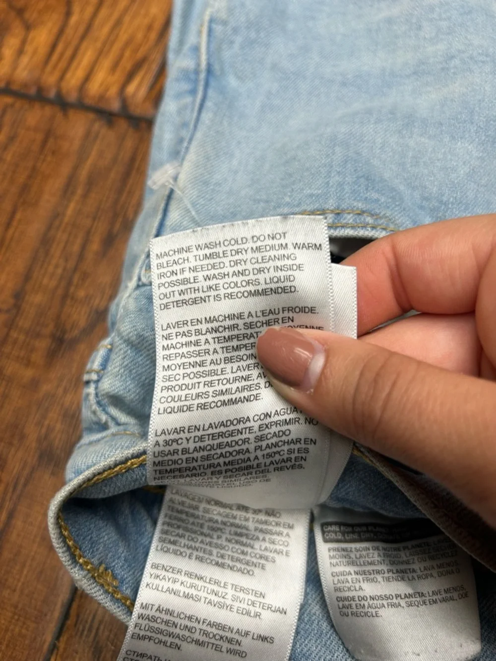 Levi's Light Blue Wedgie Straight Distressed Jeans - Picture 6 of 9